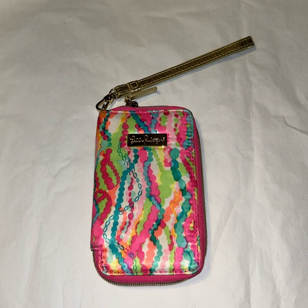 Lilly Pulitzer Zip ID Wristlet Wallet -EUC